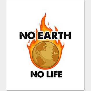 No earth no life Posters and Art